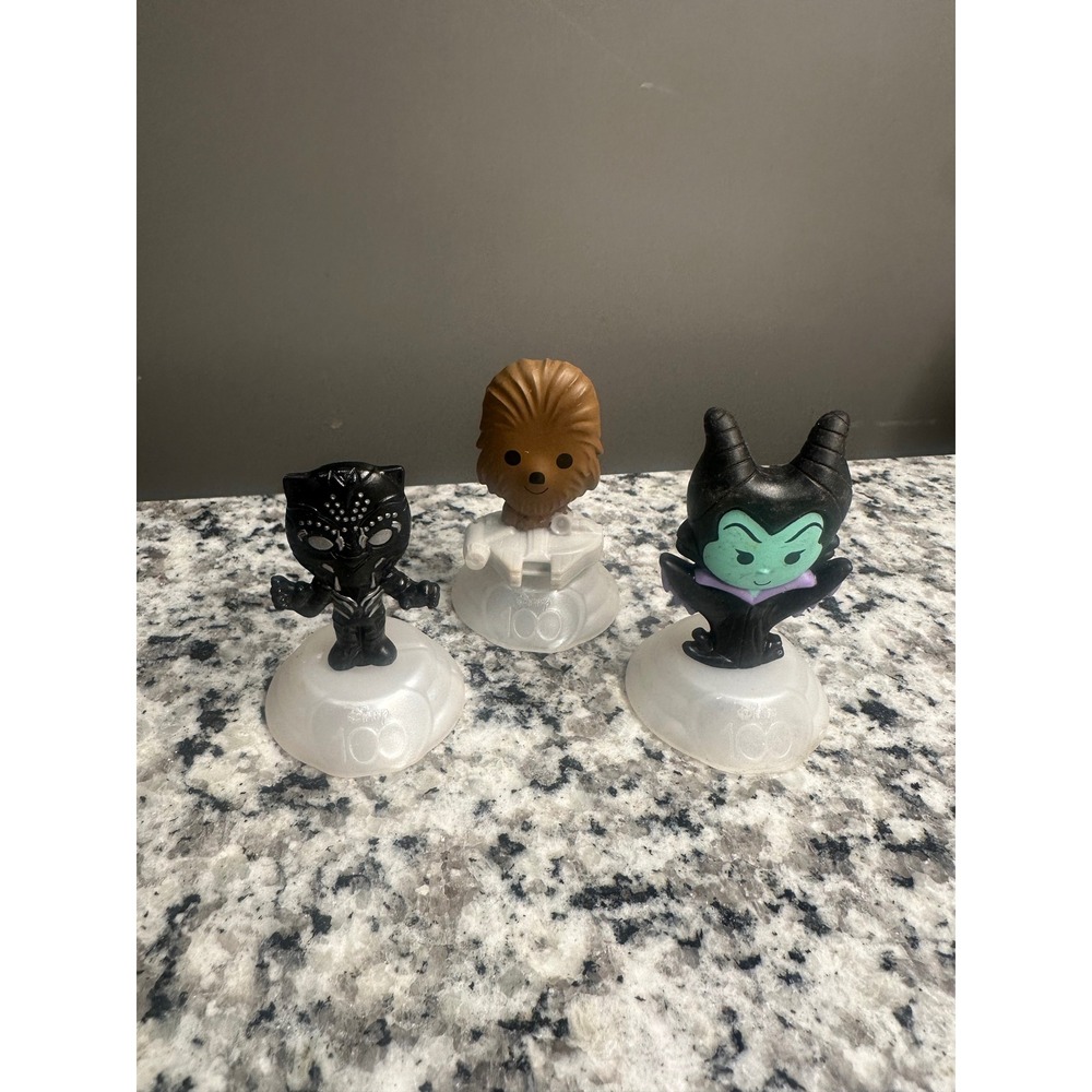 Disney Marvel Star Wars‎ Mini Figures Lot Black Panther Chewbacca Maleficent